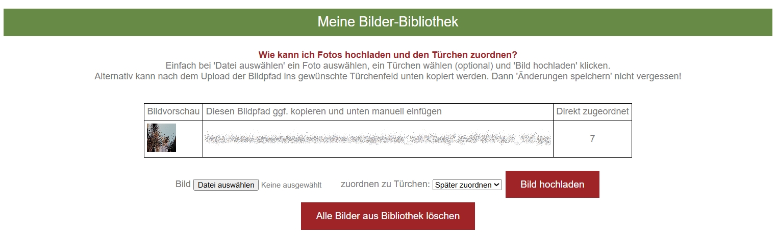 Bilderupload ab sofort direkt im Account möglich